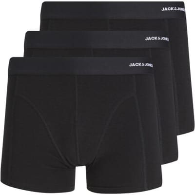 Jack & Jones Boxers - JACBASIC BAMBOO TRUNKS 3 PACK NOOS - S tot XXL - voor Mannen - zwart