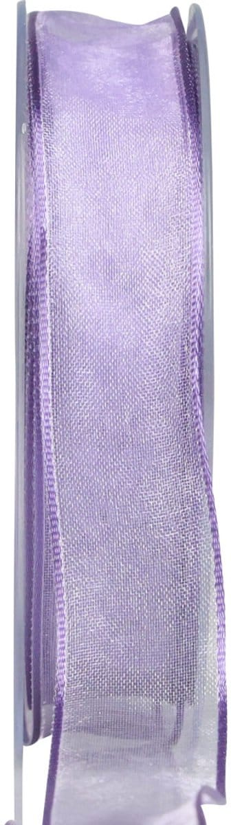 Chiffonlint organzalint decoratief lint organza paars 15mm 20m