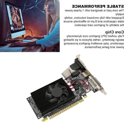 Krachtige 512MB DDR3 Grafische Kaart met 64bit, VGA, DVI en HDMI Poorten voor Gaming en Videobewerking