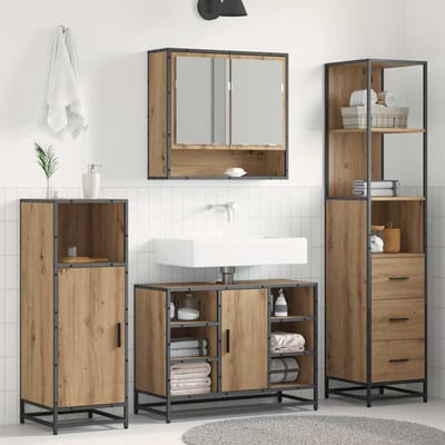 vidaXL - Badkamermeubel - Set - Artisan - Eiken - 35 - x - 37,5 - x - 166 - cm