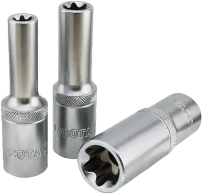 Hoogwaardige zeskant dop E12 van Chroom-Vanadiumstaal met 1/2 inch Opname en 76mm Lengte voor Industrieel en Professioneel Gebruik - Duurzaam, Precisie en Veiligheid voor Moeilijk Bereikbare Schroeven