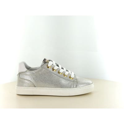 Develab 44708 Sneakers Meisjes - Leren Sneaker - Zilver - Maat 30