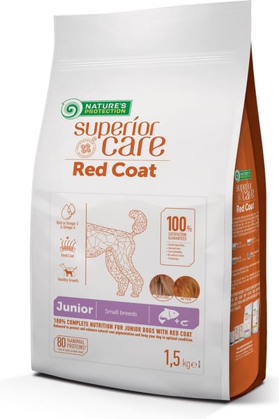 Nature's Protection Red Coat - Hondenvoer - Kleine rassen puppy - Zalm - Graanvrij - Gezonde vacht