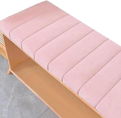 Bankkussen - Tuinkussen zitkussen - Buiten zitten - Afneembare hoes - 90x45cm - Roze