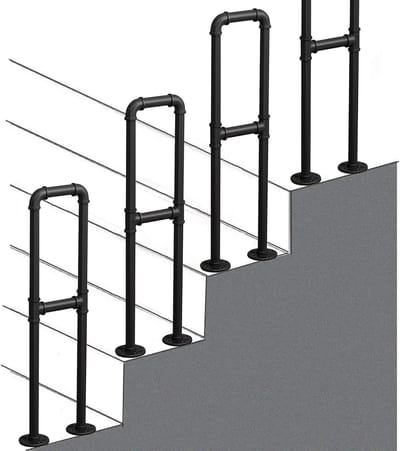 Leuning voor Trap - Trapleuning Handgreep - Veilig Traplopen - 200 Pond Belasting - 100 cm - Antraciet