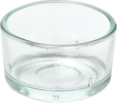 Trend Candles theelichthouder - glas - transparant - 4x3 cm - waxinelicht