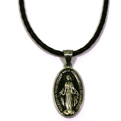 IbizaMen -leer gevlochten- edelstaal maria 80cm