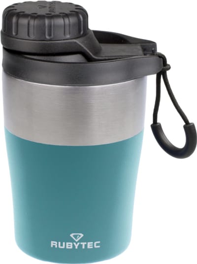 Rubytec Shira Hotshot - 200 ml - Thermosbeker - Koffiebeker To Go - Vacuüm Drinkfles - Thermosfles - Waterfles - RVS Drinkfles - Urenlang Koud of Warm Drinken - Lekvrij - BPA-vrij - Turquoise