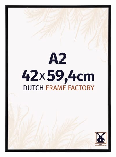 Fotolijst A2 42x59,4 cm - Kunststof - Zwart Hoogglans - Angers