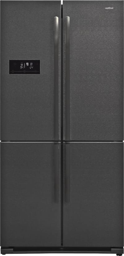 Vestfrost VR-FW916-1E0D - Koel-vriescombinatie - Black RVS - 588 Liter - ijsblokjesproductie - Maxi-Fresh filter - 0 ° compartiment - NoFrost - ION technologie