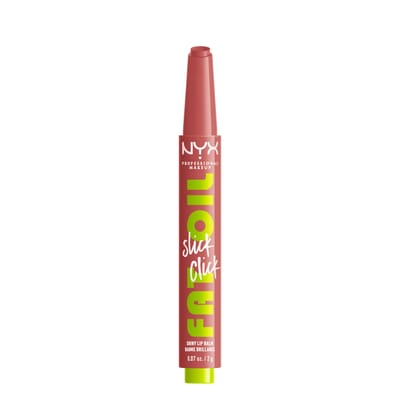 NYX Professional Make Up Fat Oil Slick Click Lippenbalsem - Tot 12 uur hydratatie - Verrijkt met avocado-, keizersbes- en framboosolie - Caption This - 2gr