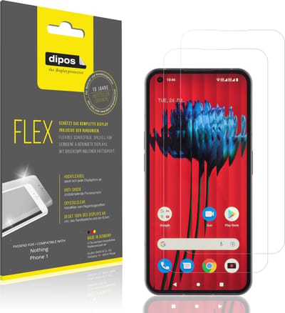 dipos – 2x Beschermfolie geschikt voor Nothing Phone 1 | 3D Full Cover Screenprotector | 100% Passend