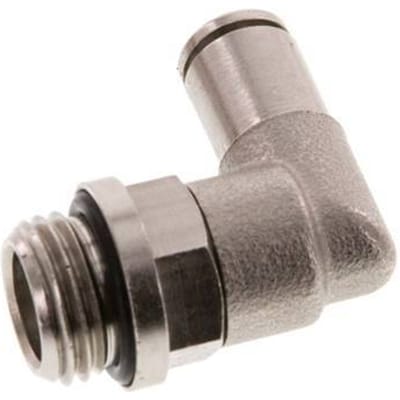 4mm x G1/4'' 90 graden L-verbinding Messing Insteekfitting Buitendraad Draaibaar NBR [2 Stuks]