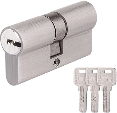 Dailygoods- Cilinderslot 30/30 - Vergrendeling met 3 Sleutels - Veiligheidscilinder - Deurslot Buitendeur - Robuust en Betrouwbaar - Inclusief Bevestigingsschroeven