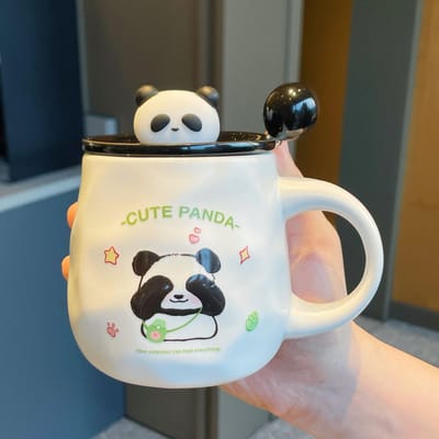 Souvenir Meisjes Schattige Panda Keramische Mok Koppels Waterbeker Creatieve Praktische Beker Heren Koffiekop Cadeau 301-400ml