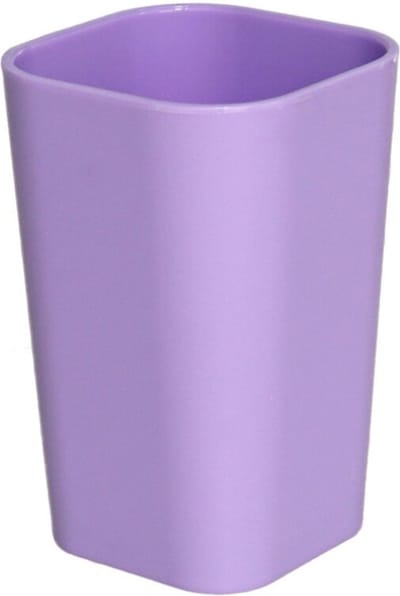 Concorde Badkamer drinkbeker/tandenborstelhouder - kunststof - paars - 7 x 11 cm