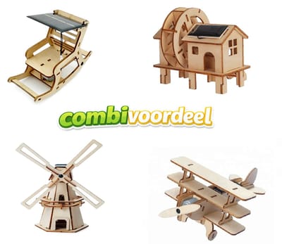Combivoordeel bouwpakketten van hout op zonne-energie