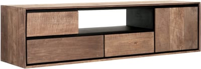 24Designs Metropole Hangend TV-Meubel Medium - B155 X H40 Cm - Teakhout