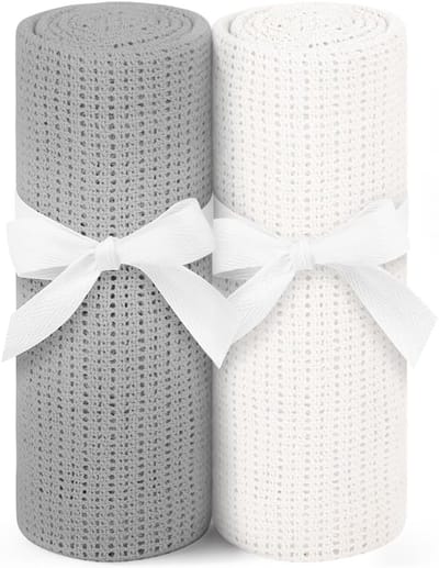 Newborn Katoenen Baby Mobiel Dekentje 100 x 75 cm, Geschikt voor Kinderwagen, Autostoel en Ledikant, Zacht en Ademend Dekbedje