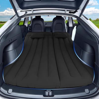 Dailygoody - Auto-luchtmatras - Draagbaar opblaasmatras - Comfortabel bed voor auto's - Zwart - Opvouwbaar luchtbed - Geschikt voor 2 personen - Koffe