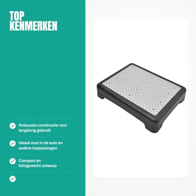 Dailygoods- Buitenstep Duurzaam - Opstapje Inklapbaar - Robuust Kunststof - Versterkte Ondersteuning - Stabiele Voeten - Tot 181,4 kg Belastbaar