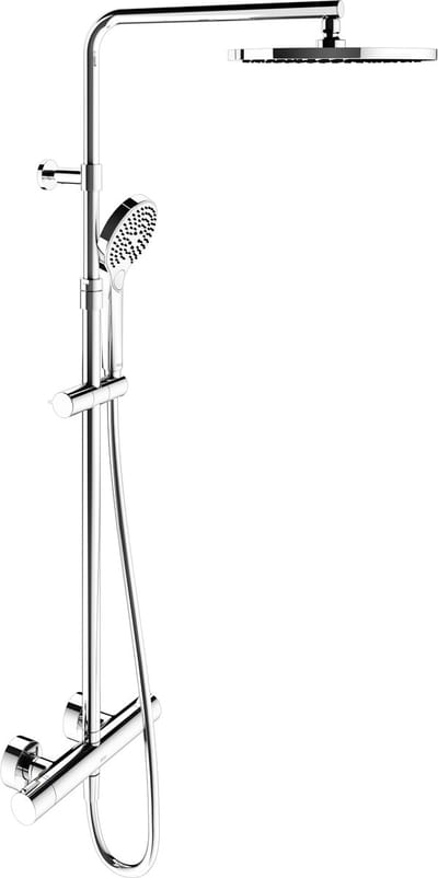 Keuco Plan blue - Doucheset met thermostaat, diameter 25 cm, 3 jets, chroom 53926012321