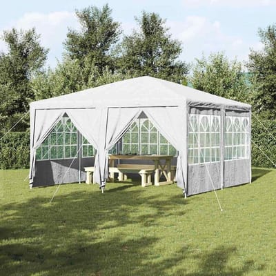 Partytent - Feest tent - Buitenfeesten organiseren - Waterdicht met zijwanden - 400x400x266 cm - Wit
