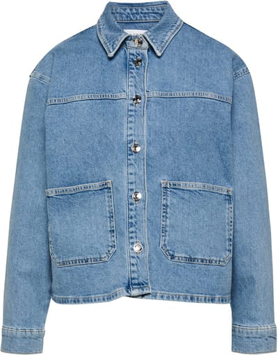 Dames Spijkerjas met Relaxed Fit en Knopsluiting COMMA