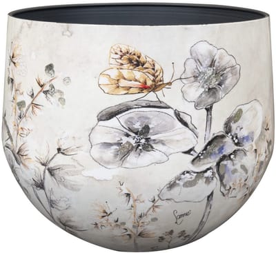 TS Collection - Bloempot Moonlight meadow - 24x21 - Metaal & Epoxy - Exclusieve woonitems voor binnen - Handgemaakt - Unieke print - Designed by Lammie