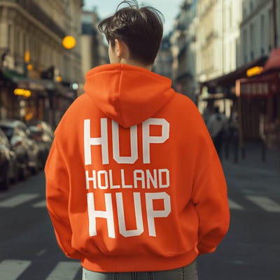 Oranje Hoodie WK Hup Holland Hup Backprint XS