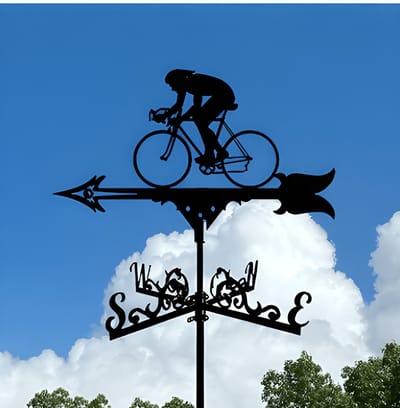 Metalen Windspinner met Dierenmotief - Smeedijzeren Tuin Decoratie voor Buiten - Ornament voor Daktuinen & Binnenplaatsen-Fiets-Belle‘s product-Belle's product