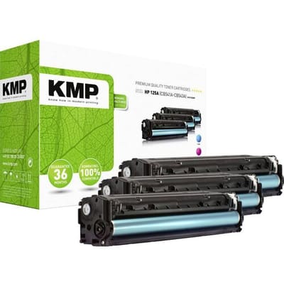 KMP Toner vervangt HP 125A, CB541A, CB542A, CB543A Compatibel Combipack Cyaan, Magenta, Geel 1400 bladzijden H-T113CMY 1216,0030