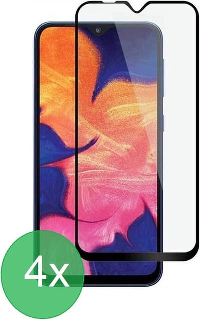 Screenprotector Geschikt voor: Samsung Galaxy A10 / M10 Full 4x - screen protector - volledige glas - bescherming - beschermglas - ZT Accessoires