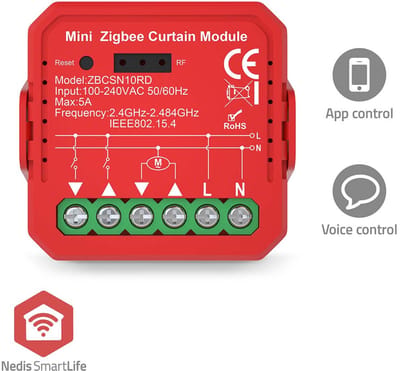 Nedis SmartLife inbouwmodule - Rolluiken/jaloezieën - 1000 W - Kroonsteen - App beschikbaar voor: Android / IOS