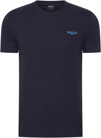 Heren Tee SS met Ballin Est. 2013 Mediterranean Backprint Shirt Print - Blauw - Maat XXL