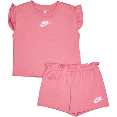 Nike Ruffle Trainingspakken Peuter - Roze - Maat 98 - 104 CM - Katoen Jersey