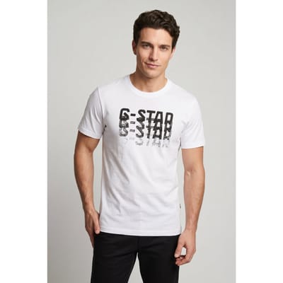 G-Star Faded R T S/s White Taglia: XS | T-shirt stampate Outlet | Uomo | Bianco