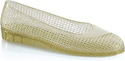 Fashy Ballerina waterschoenen - goud - glitters - dames - sleehakje - zwemschoenen - strandschoenen - modieus 40