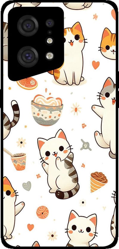 Smartphonica Telefoonhoesje Geschikt voor Oppo Find X5 met katten opdruk - TPU backcover case cat design geschikt voor Oppo Find X5
