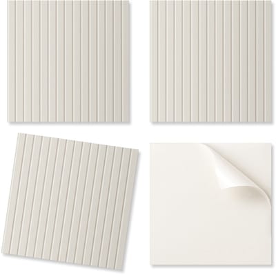 Set van kant-en-klare, bedrukte vinyltegels met verticale textuurstrepen, 20x20x20 cm
