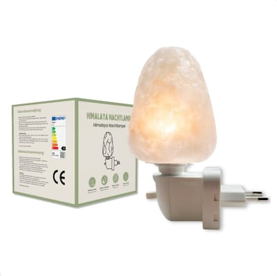 Himalaya Nachtlampje Bliss – 1 KG en ca. 14 cm - Zoutlamp - Wandlamp - Echt & Puur Himalayazout