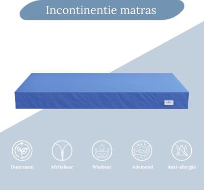 Ada Sleep® incontinentie matras - 90x200x19 cm - koudschuim - zorgmatras - waterdicht - Ergonomische ondersteuning