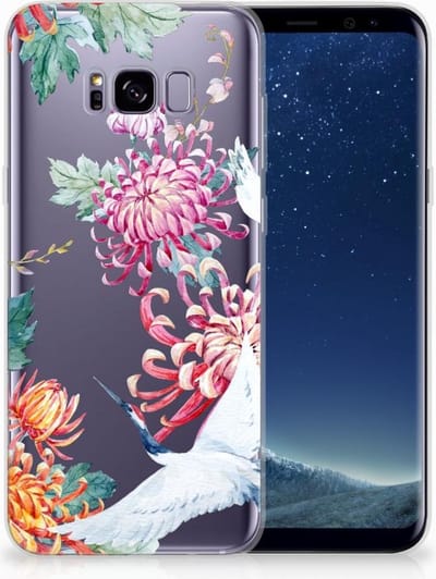 Samsung Galaxy S8 Plus TPU Hoesje Bird Flowers