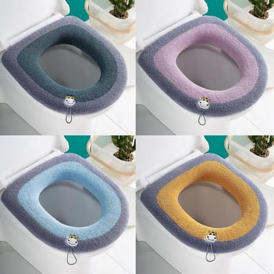 Toiletbrilhoezen - Toiletkussen - Warmte en Hygiëne - Wasbaar en Herbruikbaar - 30x30 cm - Meerdere Kleuren