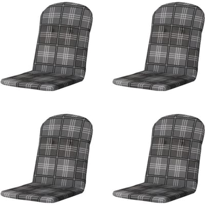 Madison - Kuipstoelkussen Hoge Rug Patchy grey - Ca. 96x45 cm - Set van 4