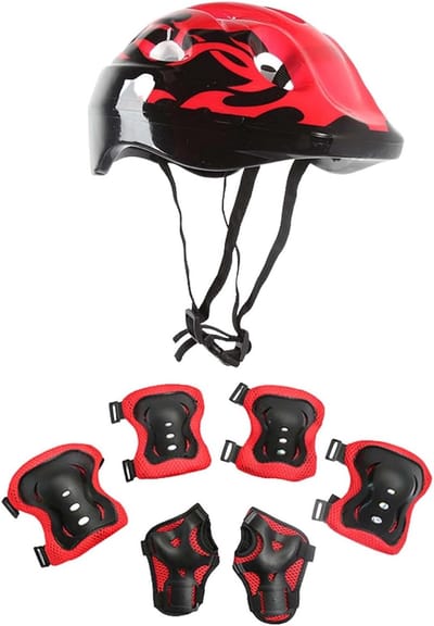 Kinderen Beschermingsset - Helm knie elleboog - Buiten sporten - Ademend en droog - 3-10 jaar - Multicolor