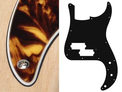 Boston PB-315-MY pickguard, Puncher bass, standard, 3 ply, marble yellow
