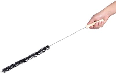 Dailygoods - Wasdroger Vent Cleaner - Lange Borstel - Flexibele Staaf - Rood - Reiniging Tool - Voor Meubelen - Ondergrondse Vuil