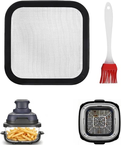 Crispy spatbescherming van roestvrij staal voor airfryers - Fijnmazige spatbescherming, accessoires voor frituren en koken