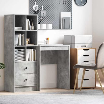 vidaXL - Bureau - Beton - Grijs - 60 - x - 40 - x - 76 - cm